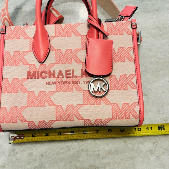 Michael Kors Mirella Signature Canvas Small Crossbody Tote - Picture 7 of 9